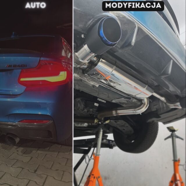 Temat znany i lubiany, czyli okolice 500KM w B58 .🏎️
BMW F22 240i.

🧨🧨🧨
W ostatnim kafelku nagranie od klienta, już po strojeniu.
⬇️⬇️⬇️

Mój zakres prac przy tym aucie obejmował:

- budowę i montaż przelotowego Downpipe o średnicy 4”(102mm!),

- budowę i montaż nowej końcowej sekcji aktywnej z oryginalnym sterowaniem przepustnicą w trybach jazdy, w miejsce bardzo głośnego układu firmy AWE, z którym auto przypłynęło do kraju,

- montaż końcówek z carbonem o średnicy 100mm od firmy #rmmotors 

Jesteś zainteresowany podobną modyfikacją? Zapraszam do kontaktu!

#b58 #f22 #240 #downpipe